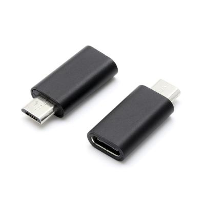 China 2019 Popular Universal Charging and Data Transfer Metal Case Type C 3.1 Male to Micro USB Female 5pin Adapter for Mobile Phone for sale