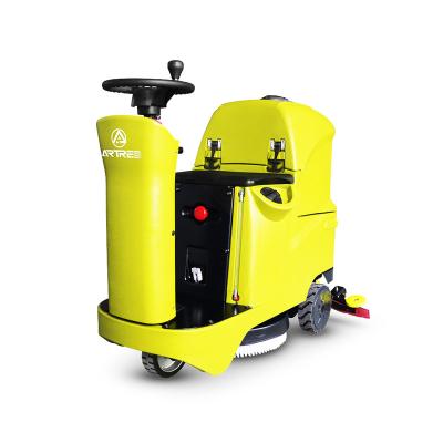 China Hotels Ride On Battery Type Floor Scrubber Scrubber Brush Single Disc Single Road Small Cleaning Machine for sale