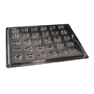 China Sustainable Plastic Letters Chocolate Mold Fondant Candy Molds for sale