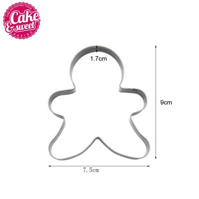 China Disposable Cake&Sweet Bulk Packing Stainless Steel Christmas Gingerbread Man Cookie Cutter for sale