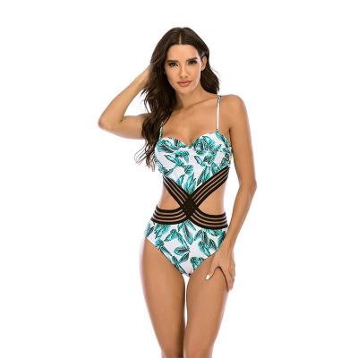 China OEM Summer Breathable High Waisted Hot Bling One Piece Girl Breathable Plus Size Women Swimsuit for sale