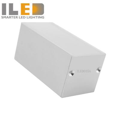 China Factory price aluminum led profile size 35x35mm extrusion proflie exterior mouted aluminum led decorations front lighted ledge profile for strip for sale