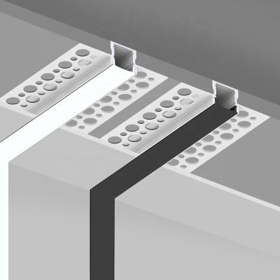 China OEM LED LINEAR drywall profile 12mm led strip aluminum drywall led profile embedded wall wash plaster in led profile for sale