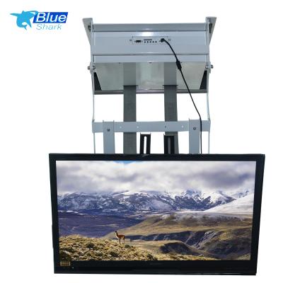 China Blue Shark 65 Inch TV Hidden Ceiling Hidden TV Mount Frames Auto Flip Down Motorized Tv Ceiling Lift for sale