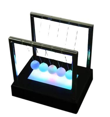 China Hot Selling Funny Toys Newton Rock Balance Balls With Colorful LED Light For Kids Room Desk And Office 12X9X12cm for sale