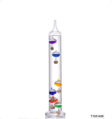 China Measuring Antique Glass Decorations for Any Home or Office 18cm Galileo Free Standing Glass Thermometer Large for sale