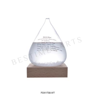 China Weather Station Colorful Glass Storm Predictor China Storm Glass Barometer for Home and Office for sale