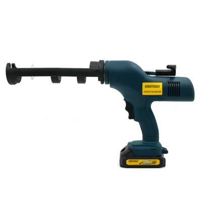 China Plastic + Aluminum 18V Lithium Ion Cordless Battery Caulk Gun with Plunger for Bulk Loaded Sealant Use for sale