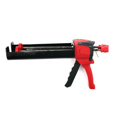 China 1:1 600ml Double Component Adhesive Injection Cartridge Gun Mixing Ratio Red Epoxy Plastic + Aluminum Gun for sale