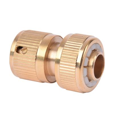 China Garden Hose Fittings 1/2 Pressure Joint Adapter Hose Quick Connect Solid Brass Hose Connectors for sale