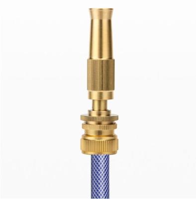 China Heavy Duty Garden Hose Wash Station Hose Solid Brass Spout High Pressure Hose Nozzle for sale