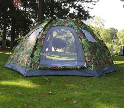 China Family UV Resistant Military Tent Camouflage Outdoor Camping Hiking Cabin Tent Instant Military Camping Tent for sale