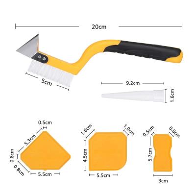 China Polyester Caulking Tool Kit Silicone Sealant Finishing Tool Kit Grout Brush Kit for sale