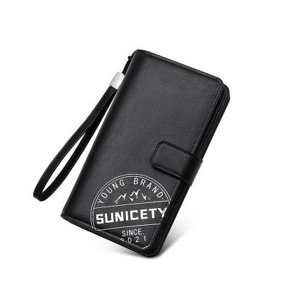 China New Style Waterproof Business Simple Multi-Functional Multi-position Long Zippered Modern Men's Wallet Wallet for sale