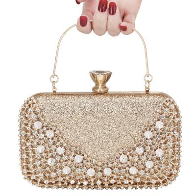 China Diamond Banquet Evening Bag Retro Party Bling Crystal Encrusted Elegant Shiny Wedding Clutch Bags for sale