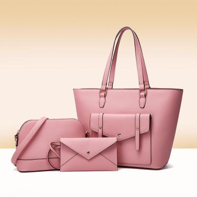 China New Fashion Style Single-shoulder Messenger Pattern Toothpick Mother Bag Three-Piece Set for sale