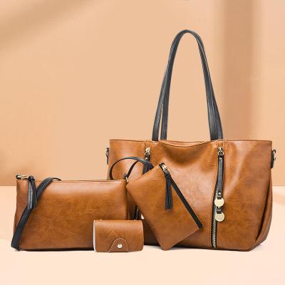 China Hot Selling Single-shoulder Strap Mother Bag Women Bag Diagonal Set Fashion Three-Piece Set for sale