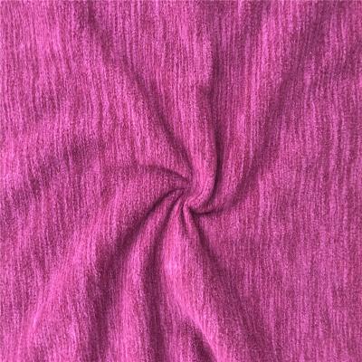 China Double Faced Softness 100%Polyester Weft Fleece Blanket Knitting Striped Toy Plush Fabric for sale