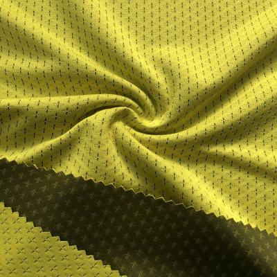 China 2022 New Style Moisture-wicking Sportswear Two Tone Cross Polyamide Elastane Jacquard Stretch Mesh Fabric for sale