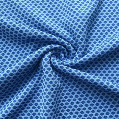 China Wrinkle Resistant Polyester Sports Material Texture Knitted Two Color Tone Cotton Fabric for sale