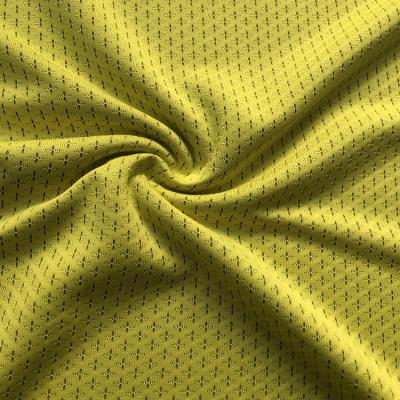 China Wrinkle Resistant Jacquard Mesh Texture Knitted Polyester Stretch Sports Cooling Quick Dry Fabric for sale