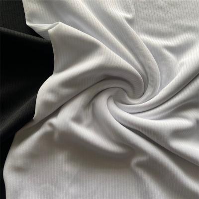 China Double Faced High Density Moisture-Wicking and Quick Dry Breathable 50D Needle Drop Rib Interlock Fabric for sale