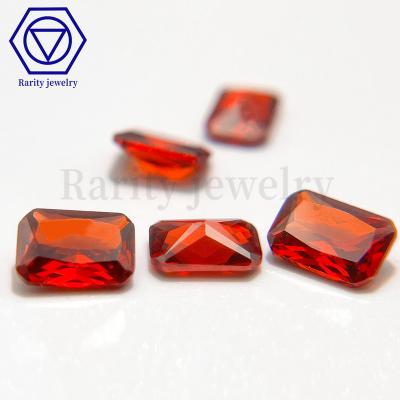 China Cubic Fire Rarity Factory Directsale Rectangle Loose Zircon Gemstone Charms Color Set Or Zirconia for sale