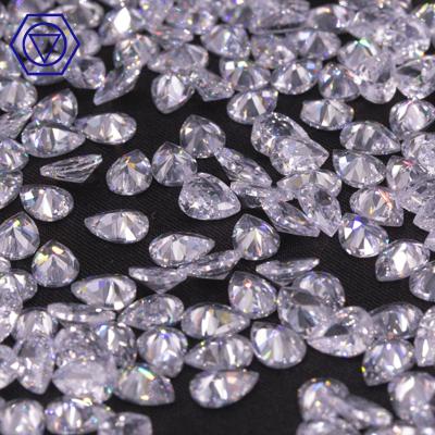 China Color Play Or Fire Grade Loose CZ First Class Gemstone Stones Jewelry 4Mm Aaaaa White Zircon for sale