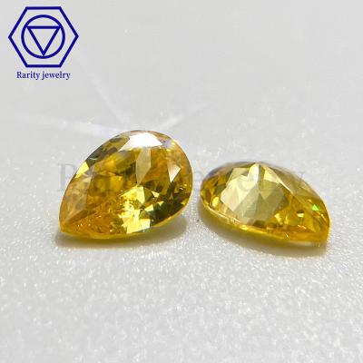 China Fire Rarity Factory Directsale Color Play or Pear Shape Gold Oval Cut Gemstone Fancy Loose Zircon for sale