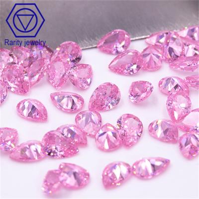 China Fire Rarity Factory Directsale Color Play or Pink Pear Shape Loose Faceted Raw Gemstone Mix Parcel Zircon for sale