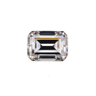 China Color Set Or Factory Directsale Fire Rarity RMoissanite VVS Stones Emerald Cut Moissanite Loose Loose White With GRA for sale