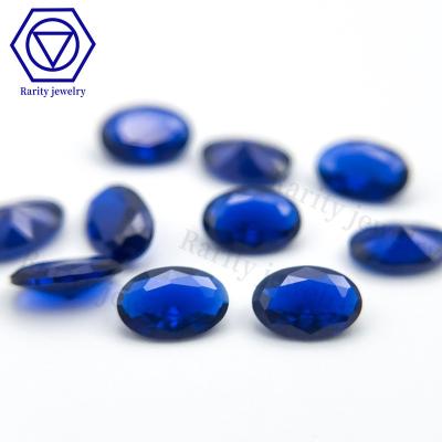 China Factory Directsale Jewelry Factory Directsale Rarity Fire Quality Loose Synthetic Gemstone 5A Color Set Or Oval Blue Sapphire 34# Corundum For Jewelry for sale