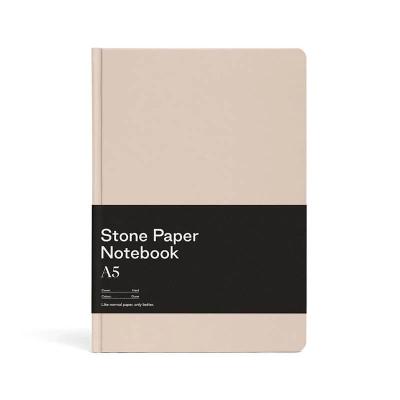 China GuangAo Logo Printing Layout A5 Custom Notebook Paper Eco-friendly Hardcover Daily Weekly Stone Planner for sale