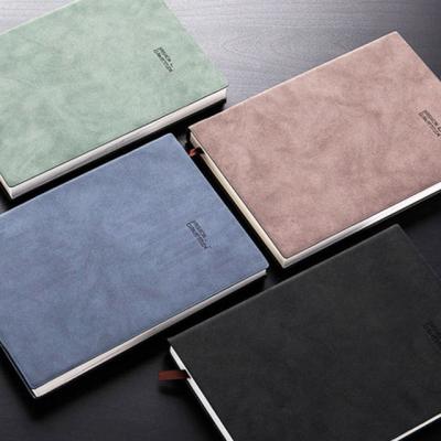 China Eco-friendly Paper GuangAo Customized PU Binding Fabric Canvas Denim Specialty Leather Paper Wholesale Paper Rose Gold Notebooks With Pen for sale