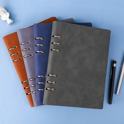 China Eco-friendly Paper GuangAo Customized Custom Logo A5 B5 A6 A7 Hardcover Loose Leaf Leather Super Thick Business Customized Refillable Notebook for sale