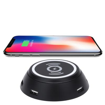 China Fast Mobile Phone Compatibility 6 Port Qi Enabled Phones USB Hub Wireless Charger for sale