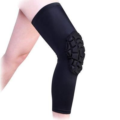 China Adult Customized Basketball Volleyball Weightlifting Honeycomb Knee Compression Sleeves Knee Pads for sale