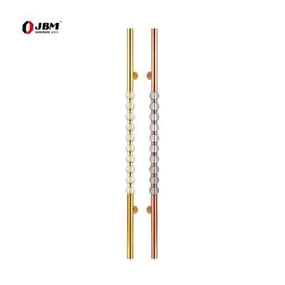 China Crystal / Surface Treatment Can Be Customized High End Modern Stainless Steel Crystal Rose Gold Door Handle for sale