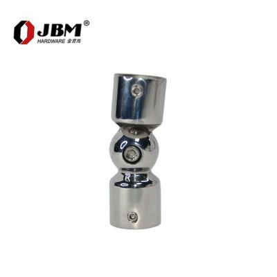 China Contemporary 90 Degree Pipe To Pipe Stainless Steel Mirror Glass Connector for sale