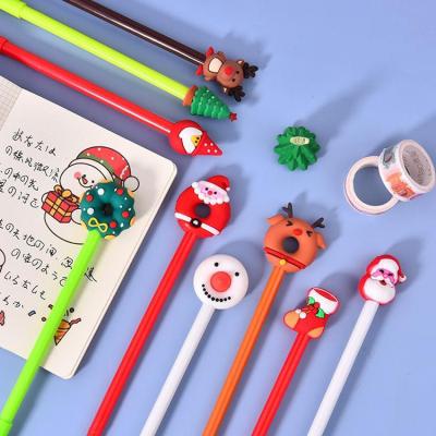 China Wholesale Pen For Christmas Neutral Creative Black Cute Cartoon Series Christmas Gel Pen for sale