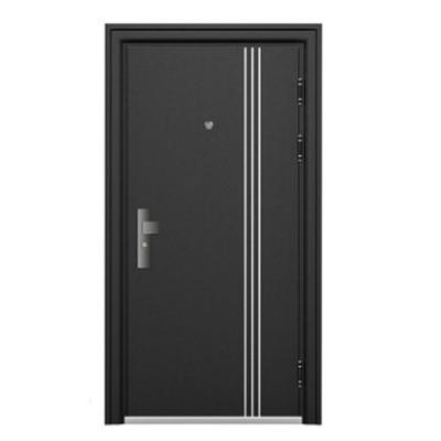 China Modern Metal Exterior Outside Use Open Security Home School Steel Door For Teacher Dorm for sale