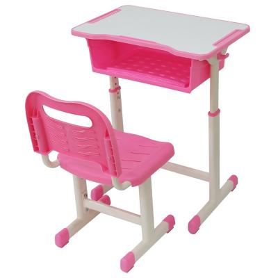 China Modern Height MDF E1 School Adjustable Desk Students Study Desk And Chair Set for sale