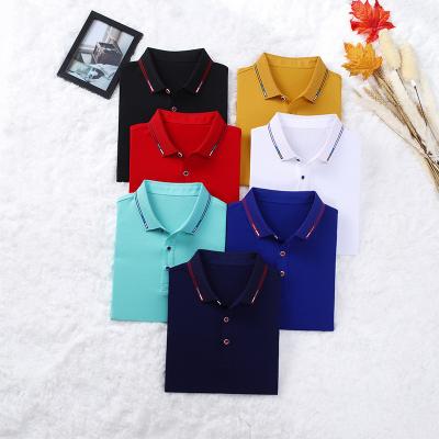 China Anti-pilling the pure quick-drying solid color brand polo shirt men s golf blank custom wholesale T-shirt business for sale