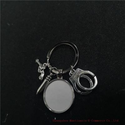 China Blank sublimation font keychains wearing keychain for thanksgiving gift hot transfer printing diy materials new style for sale