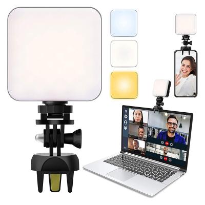 China Mini Zoom Call Cube Photo Studio Outdoor Working Video Conference Lighting Vlog Kit Led Ring Light With Stand for sale