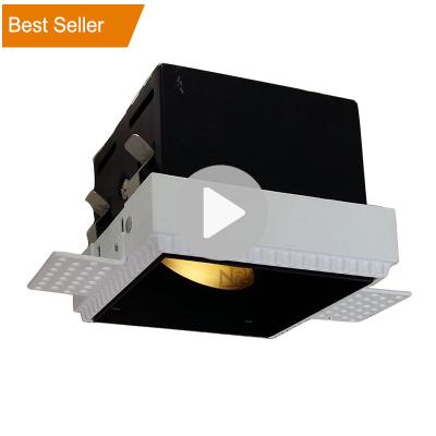 China Scandinavian Wholesale Square Gu10 Dimmable Trimless Recessed Led Downlight for sale