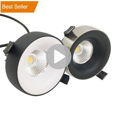 China Commercial Embedded Pinhole 90mm 8W 9W 10W 12W Ip54 Dimmable Anti-glare Deep Cob Recessed Led Downlight for sale