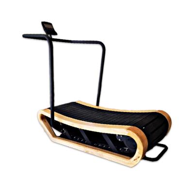 China Commercial Wholesale Running Treadmill Manual Treadmill Curved / Wooden Curved Treadmill for sale