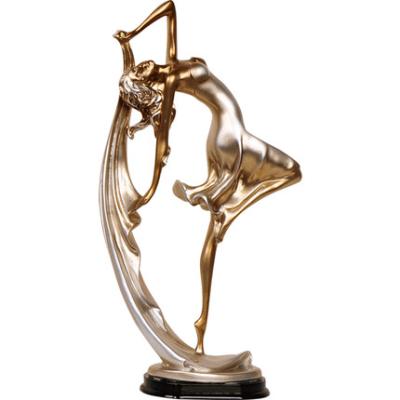 China Europe New Design High Quality Resin Home Decor Dancing Girl Statue for sale