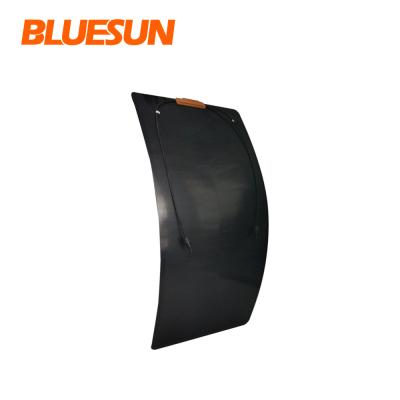 China Bluesun Solar Panel 12v Full Flexible Porcelain Solar Panel Black Flexible Solar Panel 275w 156.75mmx156.75mm for sale